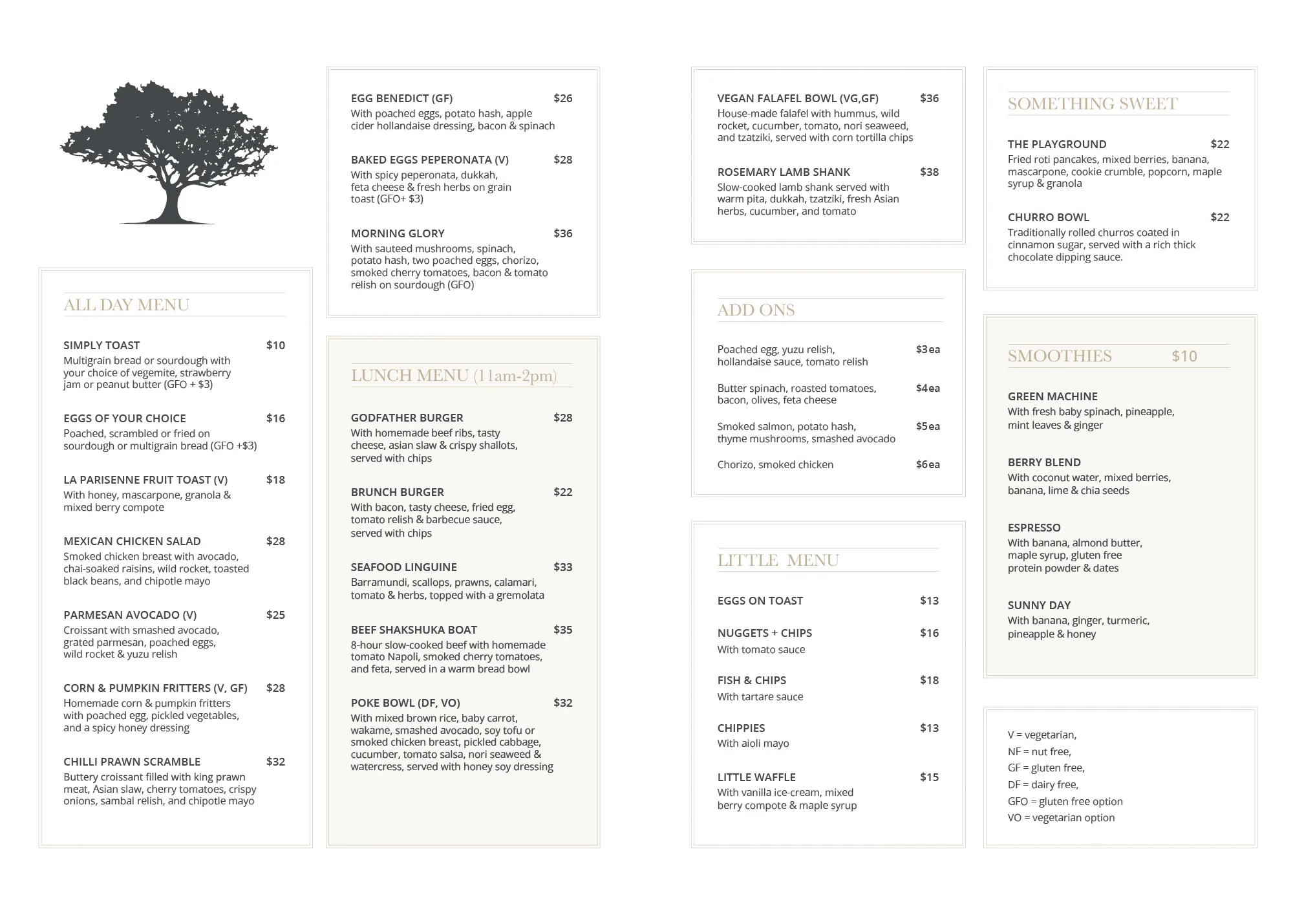 Goona Warra Cafe Menu Winter 06JULY2026 Goona Warra Cafe Menu - Winter 2026